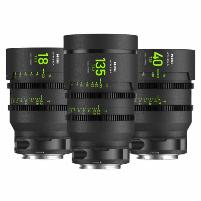 Kit d'objectifs NiSi Cinéma ATHENA Prime FF (Plein Format) Add-On – Monture L (PANASONIC) Avec système de filtre Drop-in